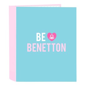 Reliure à anneaux Benetton Unique Rose Turquoise A4 27 x 33 x 6 cm: Plus de 300.000 produits de grandes marques en vente directe