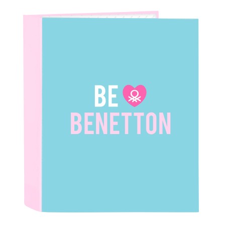 Reliure à anneaux Benetton Unique Rose Turquoise A4 27 x 33 x 6 cm: Plus de 300.000 produits de grandes marques en vente directe