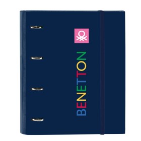 Reliure à anneaux Benetton Damero Blue marine 27 x 32 x 3.5 cm: Plus de 300.000 produits de grandes marques en vente directe à p
