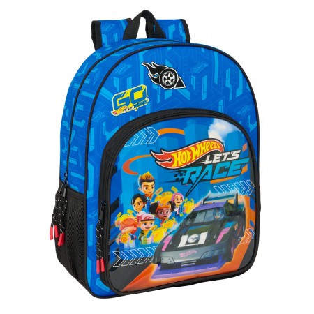 Cartable Hot Wheels Let's race Bleu Noir 33 x 42 x 14 cm: Plus de 300.000 produits de grandes marques en vente directe à prix us