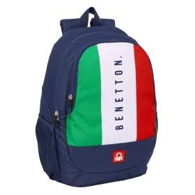 Cartable Benetton Flag Blue marine 32 x 44 x 16 cm: Plus de 300.000 produits de grandes marques en vente directe à prix usine su