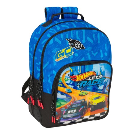 Cartable Hot Wheels Let's race Bleu Noir 32 x 42 x 15 cm: Plus de 300.000 produits de grandes marques en vente directe à prix us
