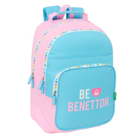Cartable Benetton Unique Rose Turquoise 32 x 42 x 15 cm: Plus de 300.000 produits de grandes marques en vente directe à prix usi