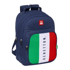 Cartable Benetton Flag Blue marine 32 x 42 x 15 cm: Plus de 300.000 produits de grandes marques en vente directe à prix usine su