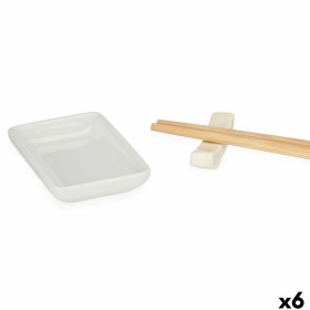 Set de sushi Kinvara 1249SJ4111 Blanc Bambou Porcelaine (12 Pièces) (6 Unités): Plus de 300.000 produits de grandes marques en v