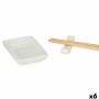 Set de sushi Kinvara 1249SJ4111 Blanc Bambou Porcelaine (12 Pièces) (6 Unités): Plus de 300.000 produits de grandes marques en v