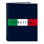 Reliure à anneaux Benetton Flag Blue marine A4 26.5 x 33 x 4 cm: Plus de 300.000 produits de grandes marques en vente directe à 