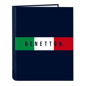 Reliure à anneaux Benetton Flag Blue marine A4 26.5 x 33 x 4 cm: Plus de 300.000 produits de grandes marques en vente directe à 