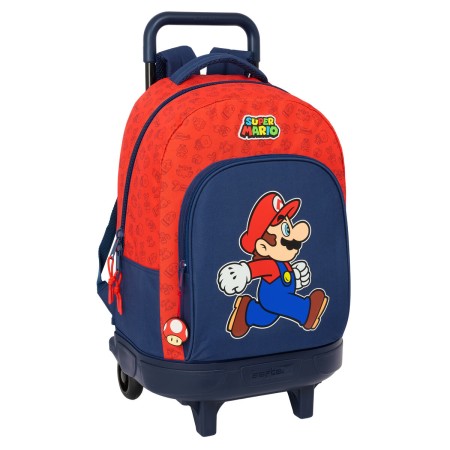 Cartable à roulettes Super Mario Trick Rouge Bleu foncé 33 x 45 x 22 cm: Plus de 300.000 produits de grandes marques en vente di