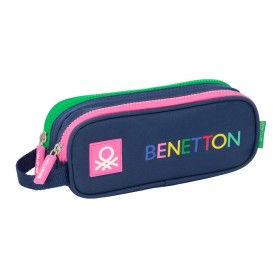 Trousse Fourre-Tout Double Benetton Damero Blue marine 21 x 8 x 6 cm: Plus de 300.000 produits de grandes marques en vente direc