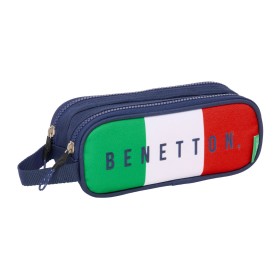 Trousse Fourre-Tout Double Benetton Flag Blue marine 21 x 8 x 6 cm: Plus de 300.000 produits de grandes marques en vente directe