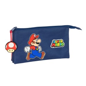 Trousse Fourre-Tout Triple Super Mario Trick Rouge Bleu foncé 22 x 12 x 3 cm: Plus de 300.000 produits de grandes marques en ven