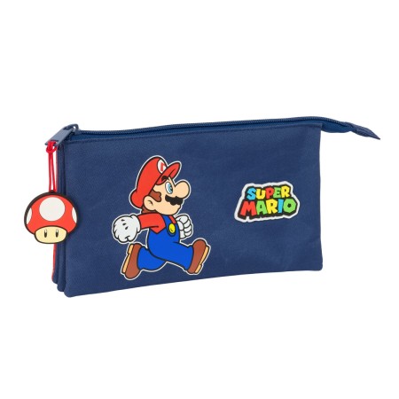 Trousse Fourre-Tout Triple Super Mario Trick Rouge Bleu foncé 22 x 12 x 3 cm: Plus de 300.000 produits de grandes marques en ven