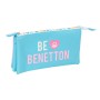 Trousse Fourre-Tout Triple Benetton Unique Rose Turquoise 22 x 12 x 3 cm: Plus de 300.000 produits de grandes marques en vente d