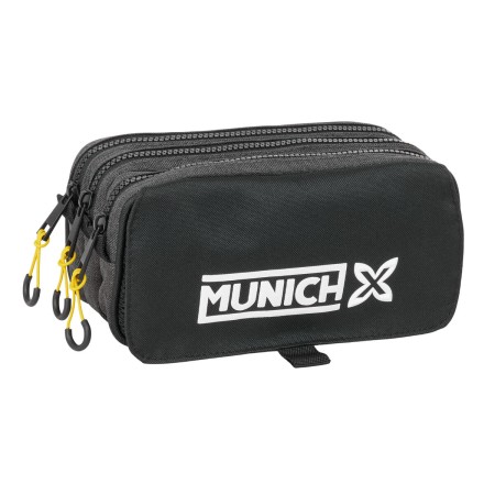 Trousse Fourre-Tout Triple Munich Topo Noir 21,5 x 10 x 8 cm: Plus de 300.000 produits de grandes marques en vente directe à pri