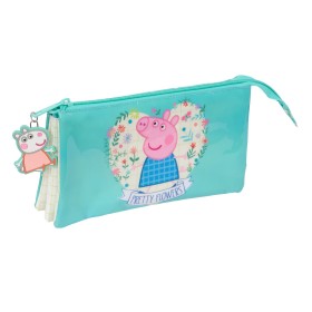 Trousse Fourre-Tout Triple Peppa Pig Pretty flowers Jaune Menthe 22 x 12 x 3 cm: Plus de 300.000 produits de grandes marques en 