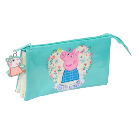 Trousse Fourre-Tout Triple Peppa Pig Pretty flowers Jaune Menthe 22 x 12 x 3 cm: Plus de 300.000 produits de grandes marques en 