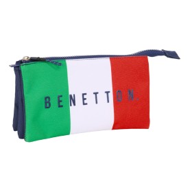 Trousse Fourre-Tout Triple Benetton Flag Blue marine 22 x 12 x 3 cm: Plus de 300.000 produits de grandes marques en vente direct