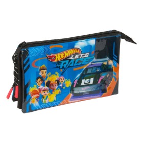 Trousse Fourre-Tout Triple Hot Wheels Let's race Bleu Noir 22 x 12 x 3 cm: Plus de 300.000 produits de grandes marques en vente 