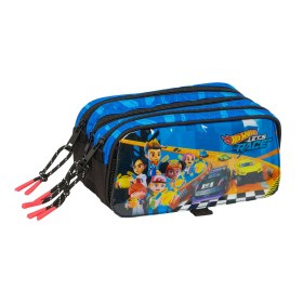 Trousse Fourre-Tout Triple Hot Wheels Let's race Bleu Noir 21,5 x 10 x 8 cm: Plus de 300.000 produits de grandes marques en vent