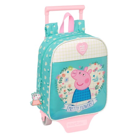 Cartable à roulettes Peppa Pig Pretty flowers Jaune Menthe 22 x 27 x 10 cm: Plus de 300.000 produits de grandes marques en vente