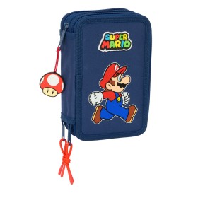 Trousse Scolaire avec Accessoires Super Mario Trick Rouge Bleu foncé 12,5 x 19,5 x 5,5 cm 37 Pièces: Plus de 300.000 produits de