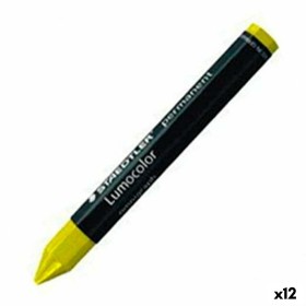 Crayons gras de couleur Staedtler Lumocolor Permanent Jaune (12 Unités): Plus de 300.000 produits de grandes marques en vente di