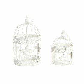 Cage DKD Home Decor Blanc 2 Pièces: Plus de 300.000 produits de grandes marques en vente directe à prix usine sur cadeaufou.com.