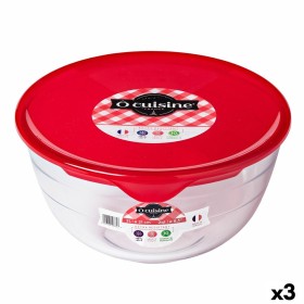 Panier-repas rond avec couvercle Ô Cuisine Prep&store Ocu Rouge 2 L 22 x 22 x 11 cm verre (3 Unités): Plus de 300.000 produits d