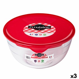 Panier-repas rond avec couvercle Ô Cuisine Prep&store Ocu Rouge 1 L 17 x 17 x 9 cm verre (3 Unités): Plus de 300.000 produits de