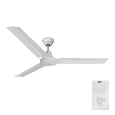Ventilateur de Plafond EDM 33982 Blanc 60 W Ø 120 cm Mini industriel: Plus de 300.000 produits de grandes marques en vente direc