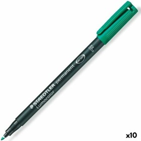 Marqueur permanent Staedtler Lumocolor 318 F Vert (10 Unités): Plus de 300.000 produits de grandes marques en vente directe à pr