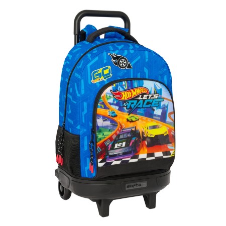 Cartable à roulettes Hot Wheels Let's race Bleu Noir 33 x 45 x 22 cm: Plus de 300.000 produits de grandes marques en vente direc