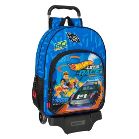 Cartable à roulettes Hot Wheels Let's race Bleu Noir 33 x 42 x 14 cm: Plus de 300.000 produits de grandes marques en vente direc