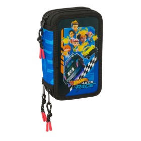 Pochette à crayons triple Hot Wheels Let's race Bleu Noir 12,5 x 19,5 x 5,5 cm 37 Pièces: Plus de 300.000 produits de grandes ma