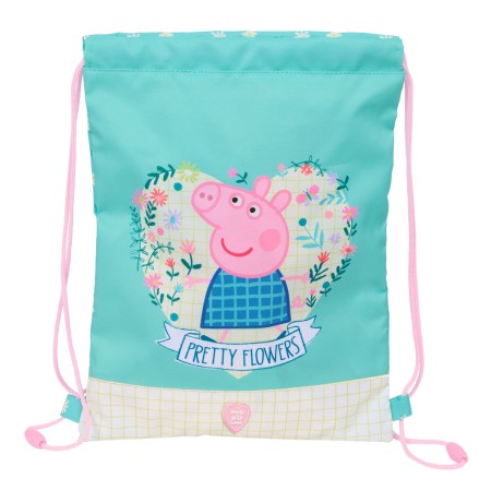 Sac à dos serré par des ficelles Peppa Pig Pretty flowers Jaune Menthe 26 x 34 x 1 cm: Plus de 300.000 produits de grandes marqu