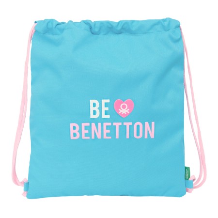 Sac à dos serré par des ficelles Benetton Unique Rose Turquoise 35 x 40 x 1 cm: Plus de 300.000 produits de grandes marques en v