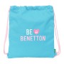 Sac à dos serré par des ficelles Benetton Unique Rose Turquoise 35 x 40 x 1 cm: Plus de 300.000 produits de grandes marques en v