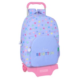 Cartable à roulettes Benetton Lila Lila 30 x 46 x 14 cm: Plus de 300.000 produits de grandes marques en vente directe à prix usi
