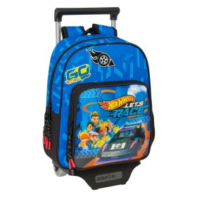 Cartable à roulettes Hot Wheels Let's race Bleu Noir 27 x 33 x 10 cm: Plus de 300.000 produits de grandes marques en vente direc