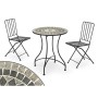 Table avec 2 chaises Ibergarden Mosaico-Forja Noir Gris: Plus de 300.000 produits de grandes marques en vente directe à prix usi