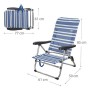 Chaise de Plage Colorbaby 62601 Bleu/Blanc Aluminium 61 x 50 x 85 cm Blanc Blue marine (61 x 50 x 85 cm): Plus de 300.000 produi