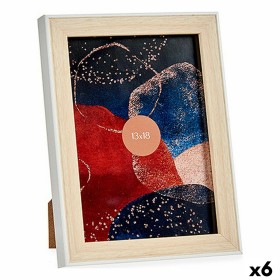 Cadre photo GiftDecor WPC1920MG-2-WH Blanc Marron Naturel verre polypropylène (6 Unités): Plus de 300.000 produits de grandes ma