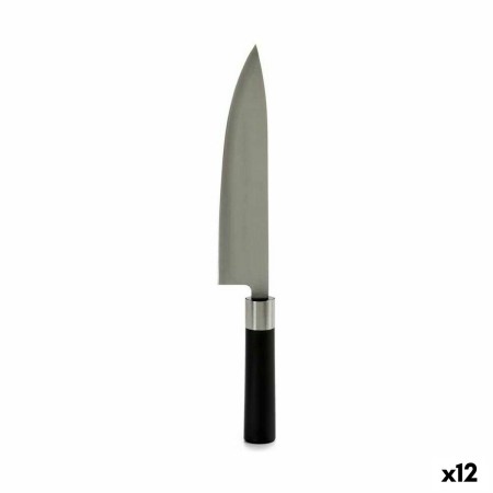Couteau de cuisine Kinvara KT11-5604S01 Noir Argenté Acier inoxydable Plastique 5 x 33,5 x 2,3 cm (12 Unités): Plus de 300.000 p