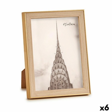 Cadre photo GiftDecor WPC1920MG-3 Marron Doré Naturel verre polypropylène (6 Unités): Plus de 300.000 produits de grandes marque