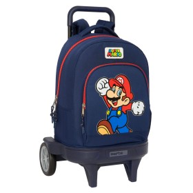 Cartable à roulettes Super Mario World Blue marine 33 x 45 x 22 cm: Plus de 300.000 produits de grandes marques en vente directe
