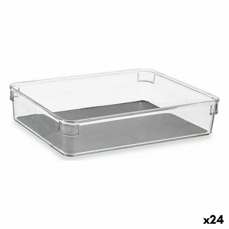 Organiseur de Tiroirs Plastique recyclé Gris 16 x 4,5 x 24 cm (24 Unités): Plus de 300.000 produits de grandes marques en vente 