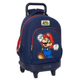Cartable à roulettes Super Mario World Blue marine 33 x 45 x 22 cm: Plus de 300.000 produits de grandes marques en vente directe