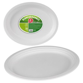 Service de vaisselle Best Products Green Canne à sucre ø 32 cm Biodégradable Produits à usage unique 25 Unités: Plus de 300.000 
