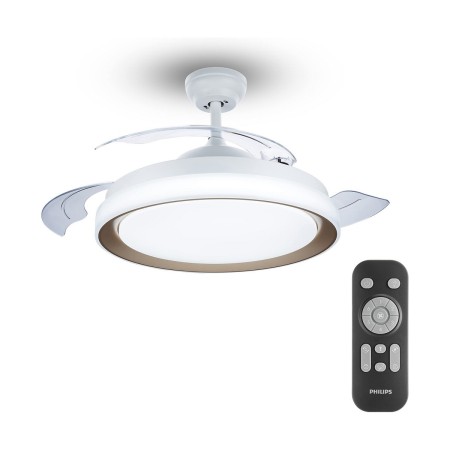 Ventilateur de Plafond avec Lumière Philips Atlas Doré 35 W 28 W 4500 Lm (2700 K): Plus de 300.000 produits de grandes marques e